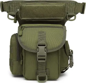 ATBP Tactical Drop Leg Pouch Bag Thigh Bag Pack Military Waist Bag Pack For Motorcycle Racing Bike Cycling Hiking horse Riding Army Green