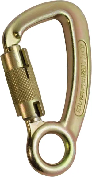Auto Locking Carabiner 45KN - Fusion Climb® Liberty - Professional Rock Climbing Carabiner - Heavy Duty Steel Clip - Auto Locking Carabiner for Climbing, Rappelling, D Shaped - UIAA ANSI Compliant