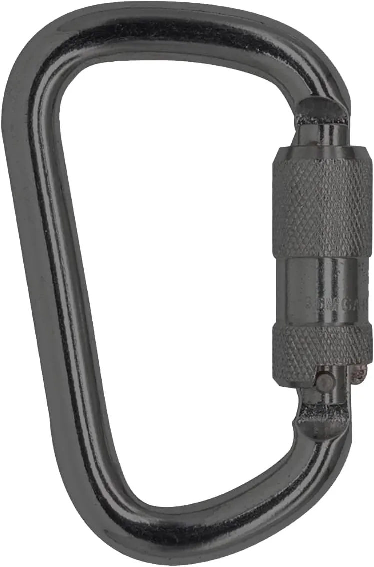 Auto Locking Carabiner 45KN=10000lbs Heavy Duty Large Clip Climbing Carabiner Twist Lock Carabiners for Rock Climbing, Camping, Gym,Rescue (CE Rated,D Shape)