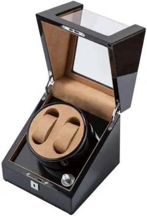 Automatic Watch Winder,Piano Paint Wood Shaker Mechanical Table Turn Table Winding Box Imported Motor