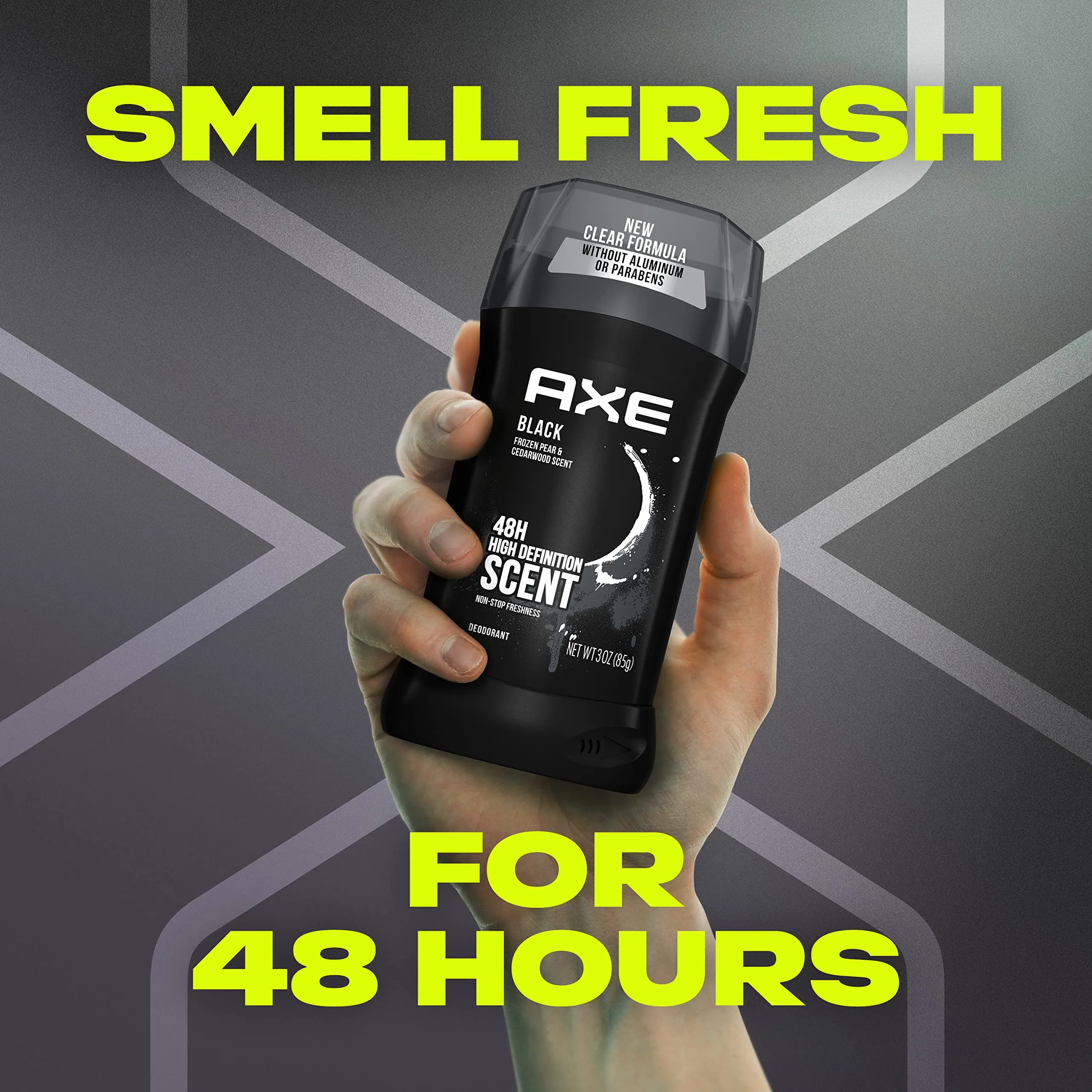 AXE Aluminum Free Deodorant Stick For Men Odor Protection For Long Lasting Freshness, Black Frozen Pear & Cedarwood Men's Deodorant, Formulated Without Aluminum 3oz 12 Count