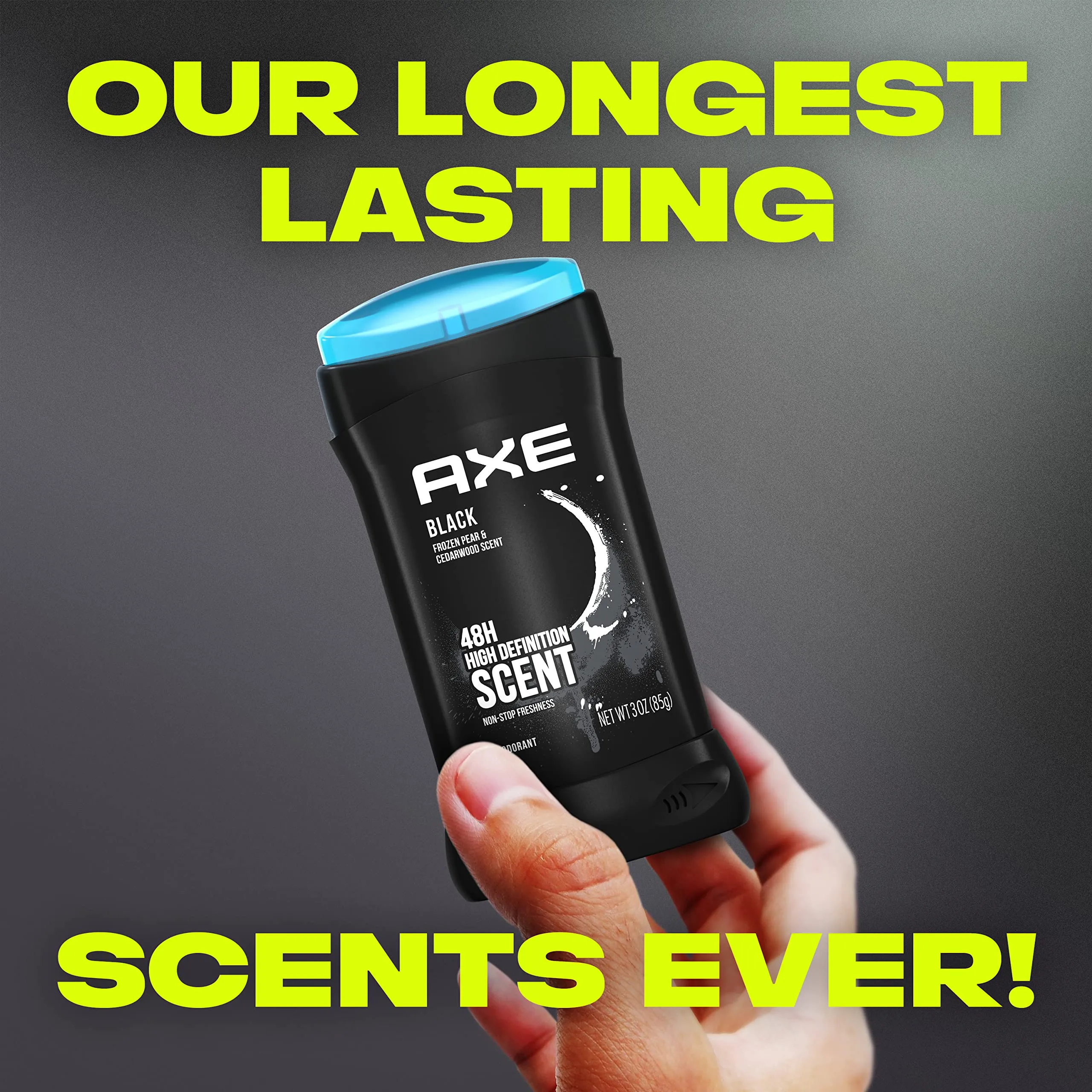AXE Aluminum Free Deodorant Stick For Men Odor Protection For Long Lasting Freshness, Black Frozen Pear & Cedarwood Men's Deodorant, Formulated Without Aluminum 3oz 12 Count