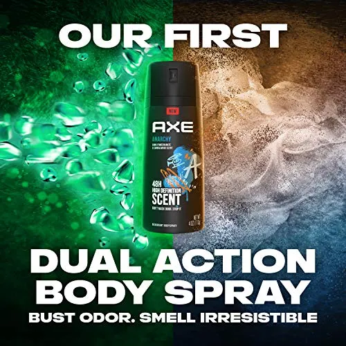 AXE Body Spray for Men Anarchy 4 oz, Pack of 6