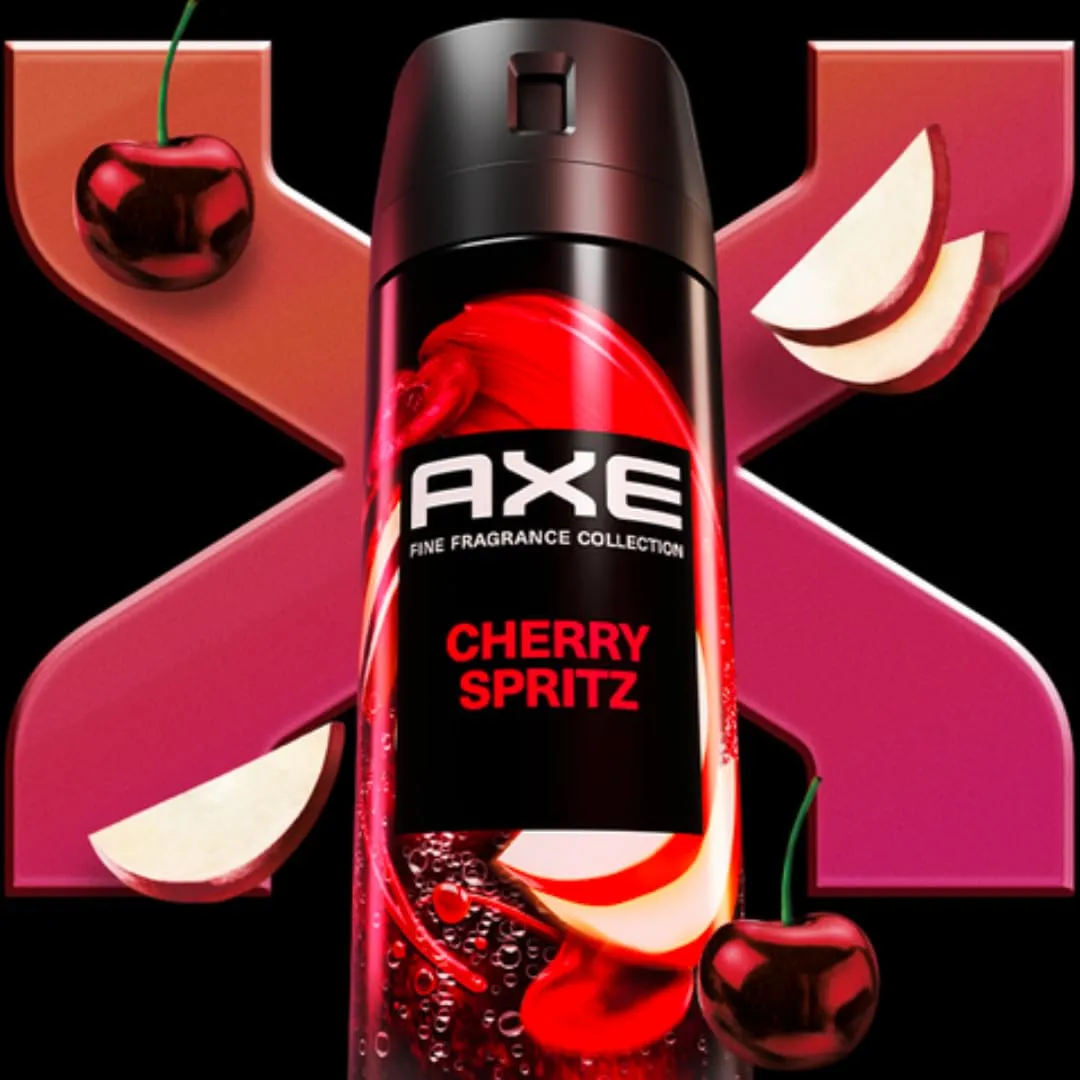 AXE Fine Fragrance Body Spray Variety Pack 4 Pack Touch of Sweetness - Cherry Spritz, Pure Coconut, Black Vanilla, Watermelon Freeze Aluminum Free 4 oz