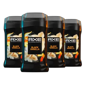 AXE Fine Fragrance Collection Deodorant Stick Black Vanilla with Orange   Sandalwood Essential Oils 4 Pack with 72H Freshness Aluminum-Free 3 oz