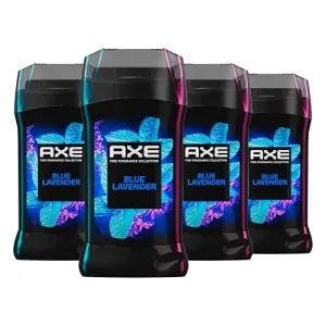 AXE Fine Fragrance Collection Deodorant Stick Blue Lavender with Mint   Amber Essential Oils 4 Pack with 72H Freshness Aluminum-Free 3 oz