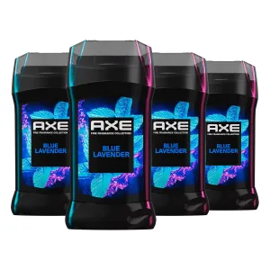 AXE Fine Fragrance Collection Deodorant Stick Blue Lavender with Mint   Amber Essential Oils 4 Pack with 72H Freshness Aluminum-Free 3 oz