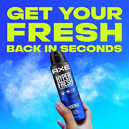 AXE Phoenix Deodorant Spray 48 Hour Odor Protection Crushed Mint and Rosemary Deodorant without Aluminum and without Residue 4 oz
