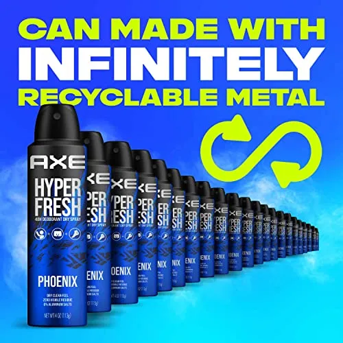 AXE Phoenix Deodorant Spray 48 Hour Odor Protection Crushed Mint and Rosemary Deodorant without Aluminum and without Residue 4 oz