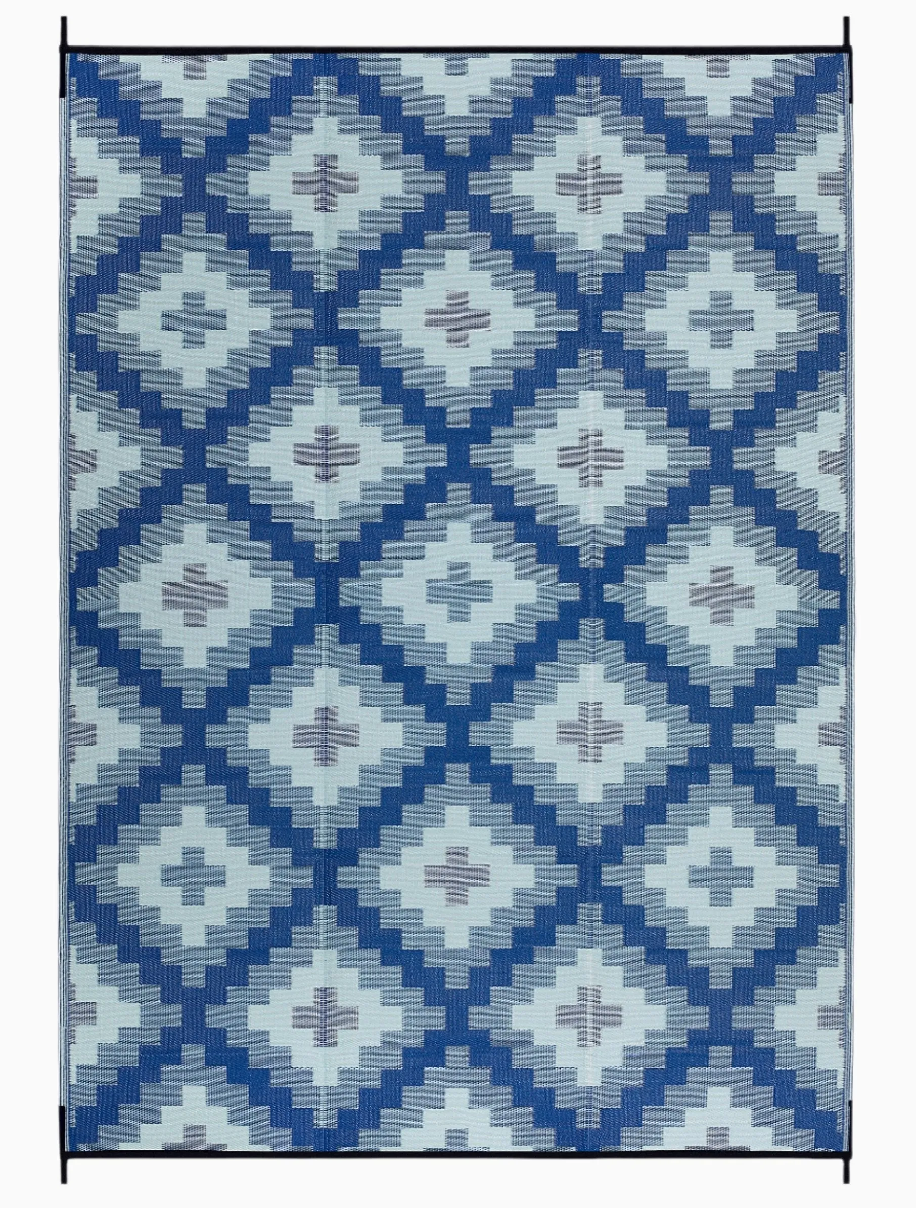 Aztec Kilim - Blue Multi (9' x 12') Foldable Rug