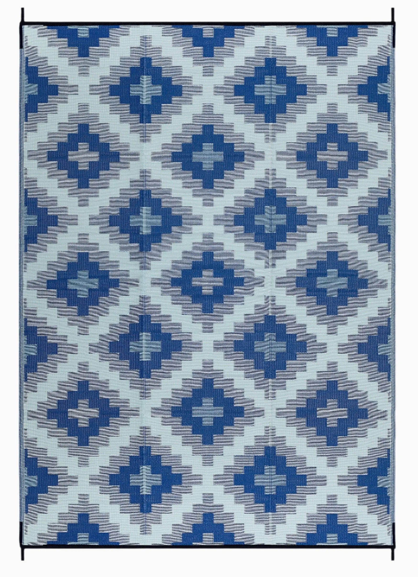 Aztec Kilim - Blue Multi (9' x 12') Foldable Rug