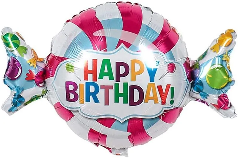 B-D 1 Pcs Pink Donuts Candy Ice Cream Foil Balloons Baby Shower Happy Birthday Decorations Inflatable Sweet Kids Toys (Color : E)