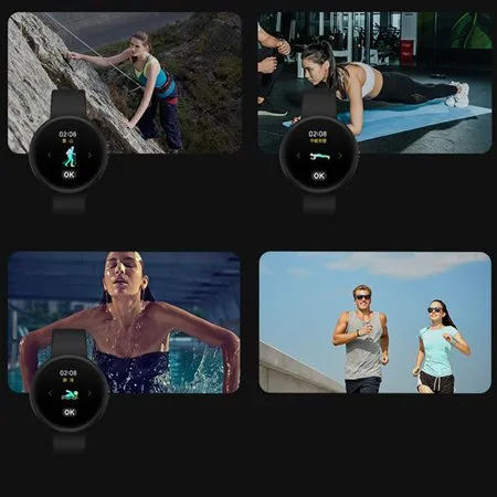 B36PRO  Sport Smart Watch Men Women Heart Rate Fitness Tracker Sleep Monitoring Waterproof Smartwatch Camera Remote Control IPS 1.09 Inch Full Screen Touch IP67/Life Waterproof - Black
