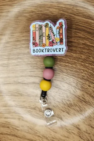 Badge Reel-Booktrovert (Purple Glitter) CR005