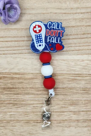 Badge Reel-Call Don't Fall (Blue Glitter) NP006
