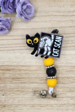 Badge Reel-CAT Scan (Black Glitter) NP010