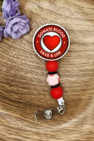 Badge Reel-Donate Blood Save a Life NP003