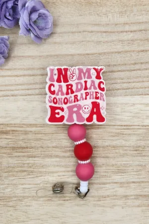 Badge Reel-In My Cardiac Sonographer Era (Pink Pearl) NP034