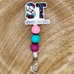 Badge Reel-ST Speech Therapist NP027