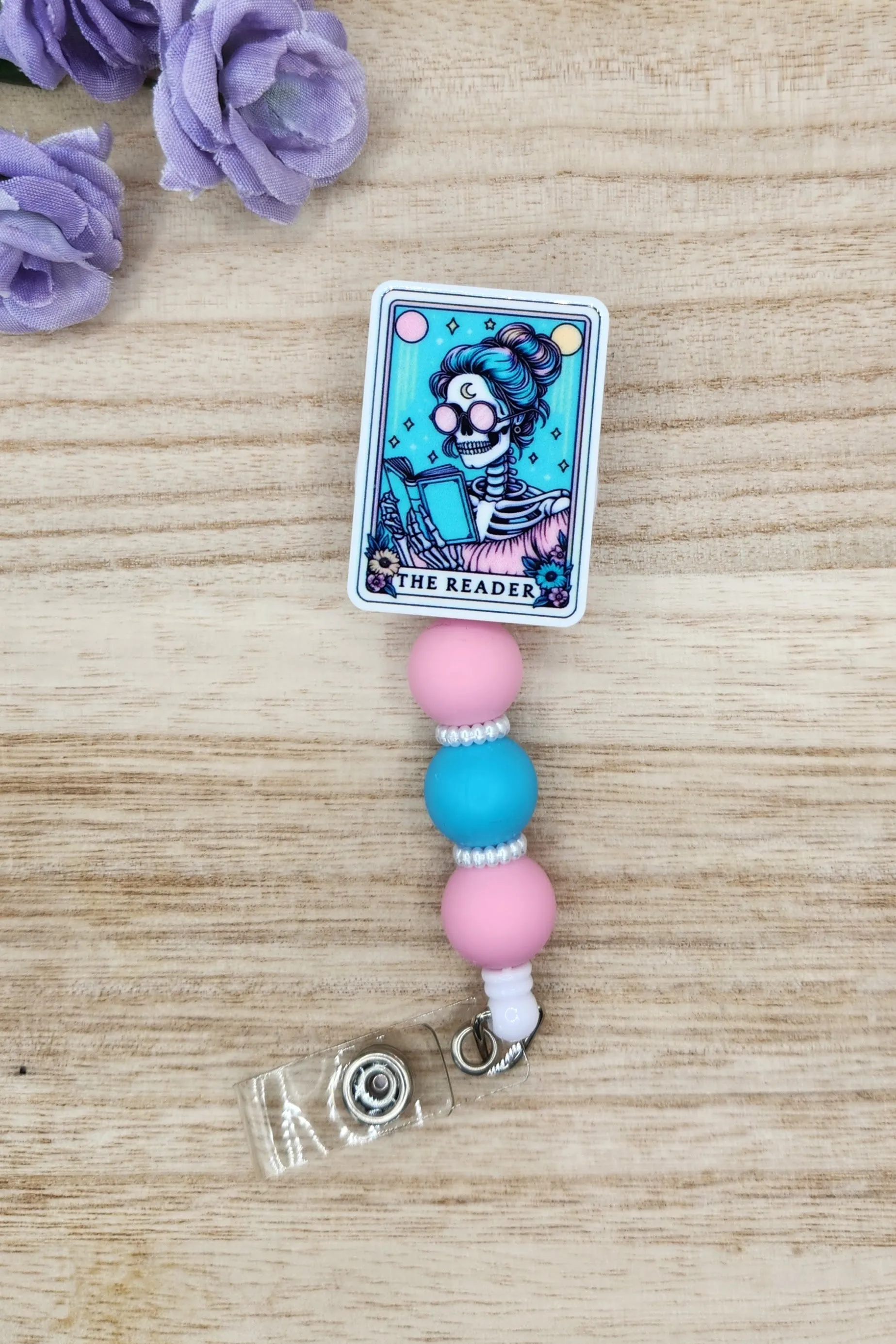 Badge Reel-The Reader Tarot Card CR017