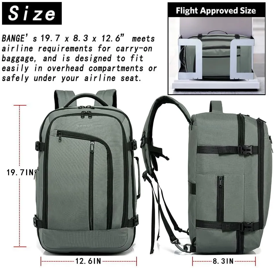 BANGE Travel Overnight Backpack,40-Liter FAA Flight Approved Weekender Bag Carry on Backpack…