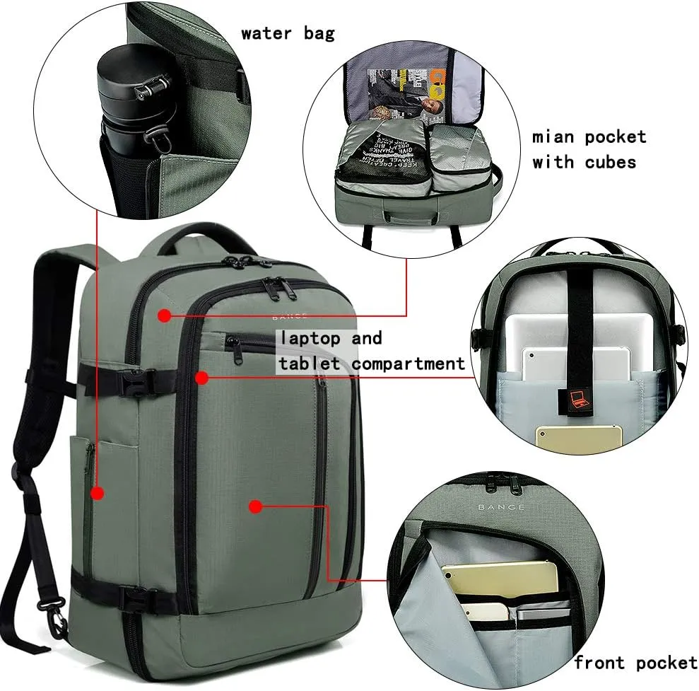BANGE Travel Overnight Backpack,40-Liter FAA Flight Approved Weekender Bag Carry on Backpack…