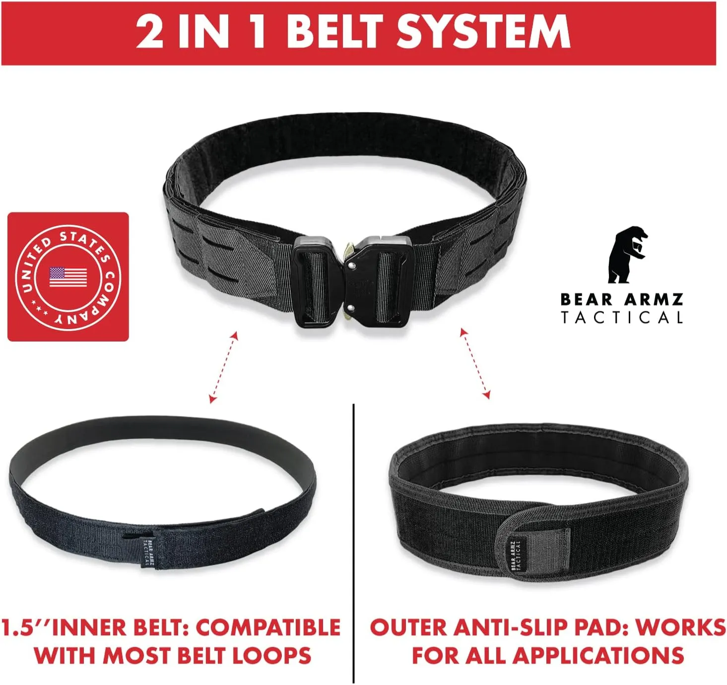 Battle Belt | Heavy Duty Nylon Belts | Molle Riggers Belt | American Company