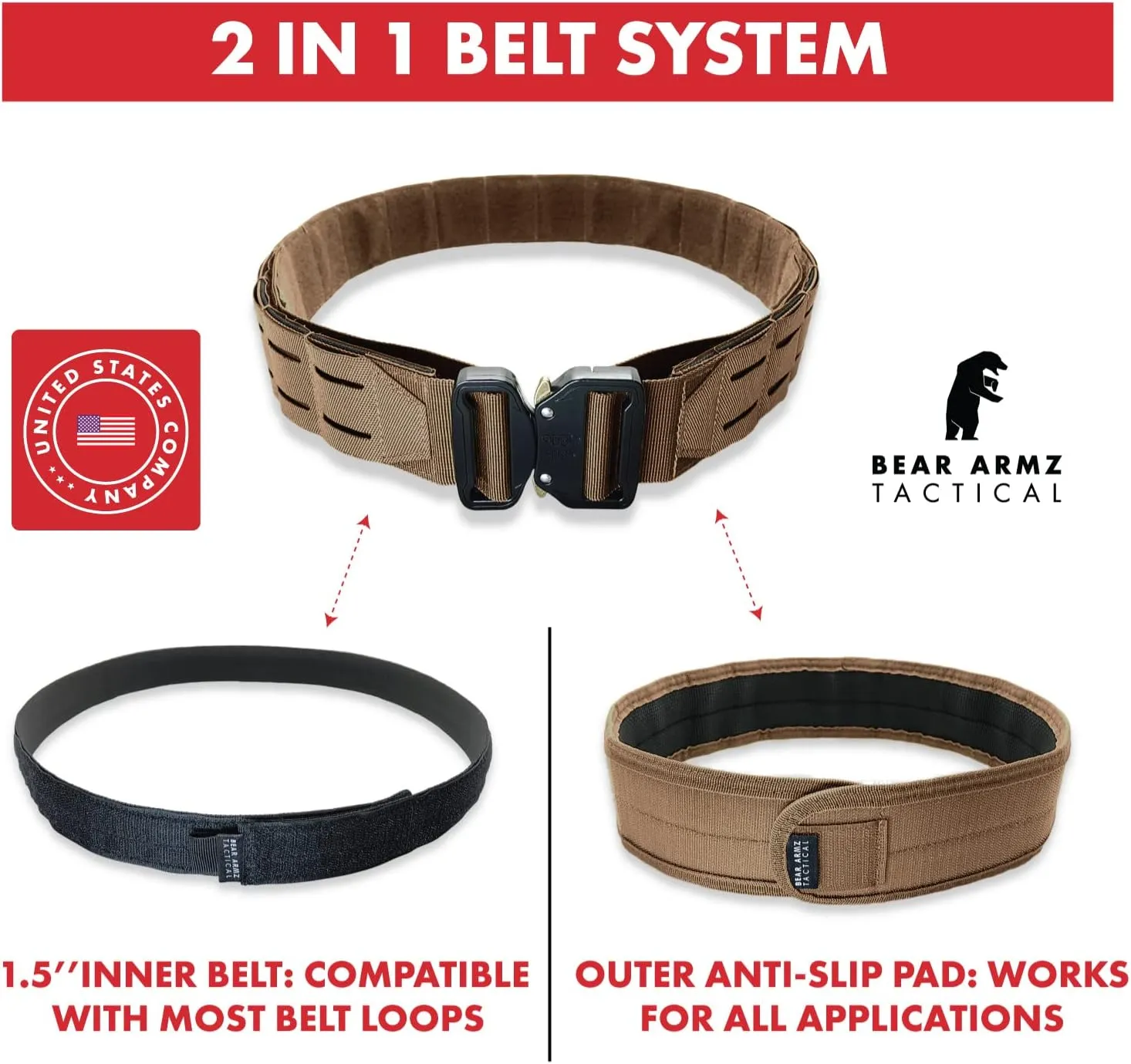 Battle Belt | Heavy Duty Nylon Belts | Molle Riggers Belt | American Company