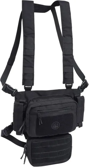 Beretta Tactical Chest Rig - Durable Outdoor Hunting Shooting MOLLE Chest Pack Bag w/Front Pocket & Removable Bottom Pouch