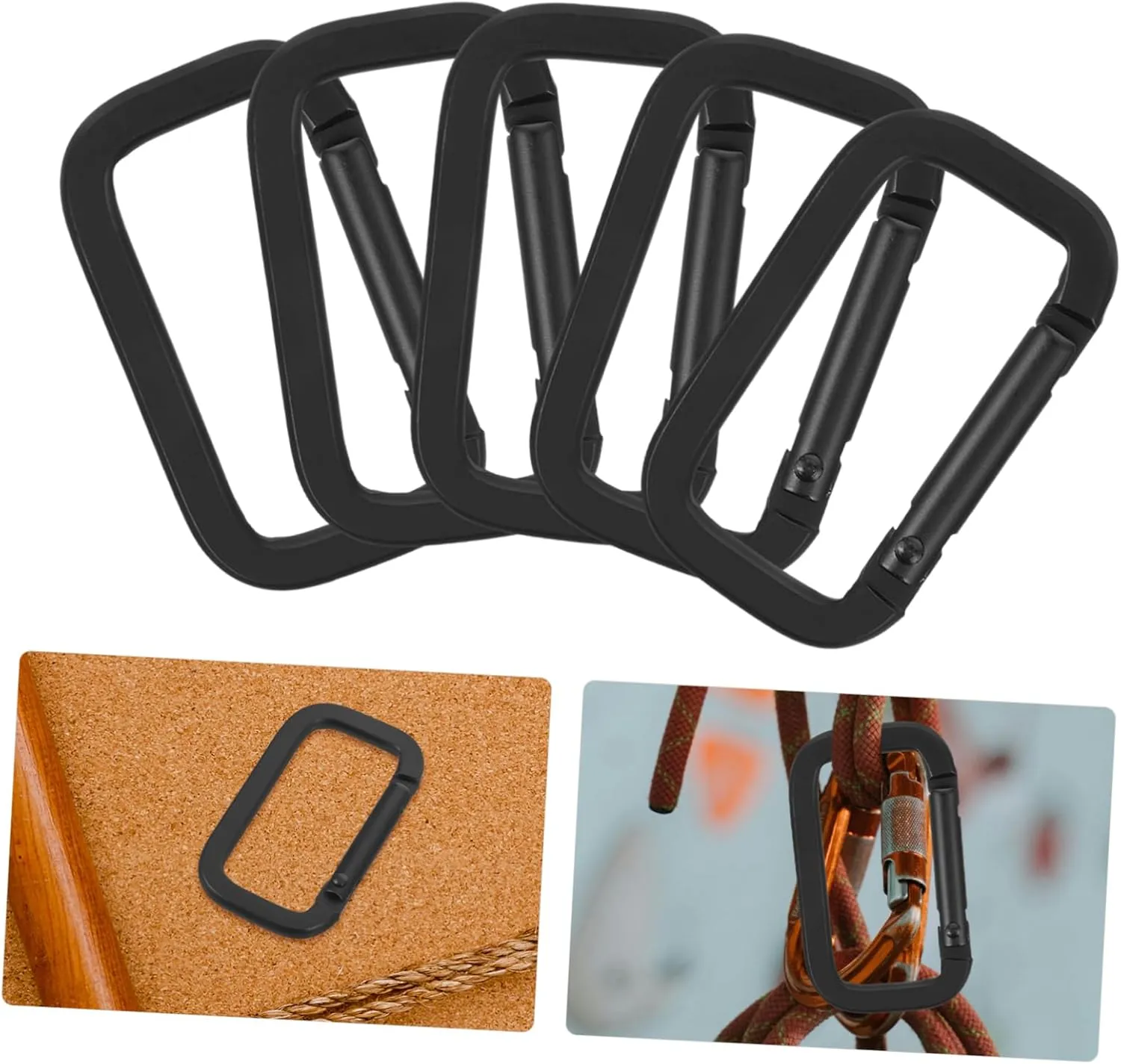 BESPORTBLE Carabiner Large Belt Buckle Water Jug Hook Webbing Belts Buckle Fire Starter Round Buckle Square Buckle