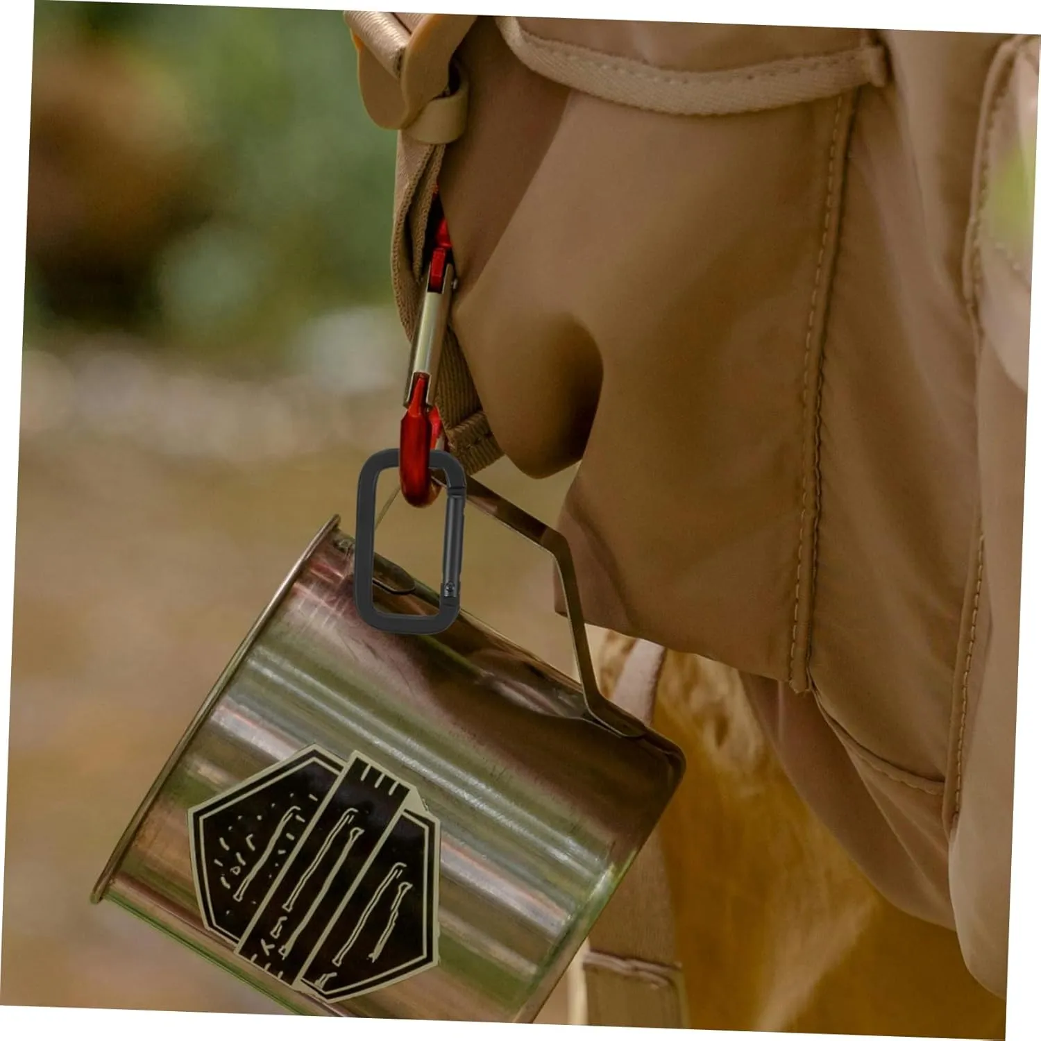 BESPORTBLE Carabiner Large Belt Buckle Water Jug Hook Webbing Belts Buckle Fire Starter Round Buckle Square Buckle