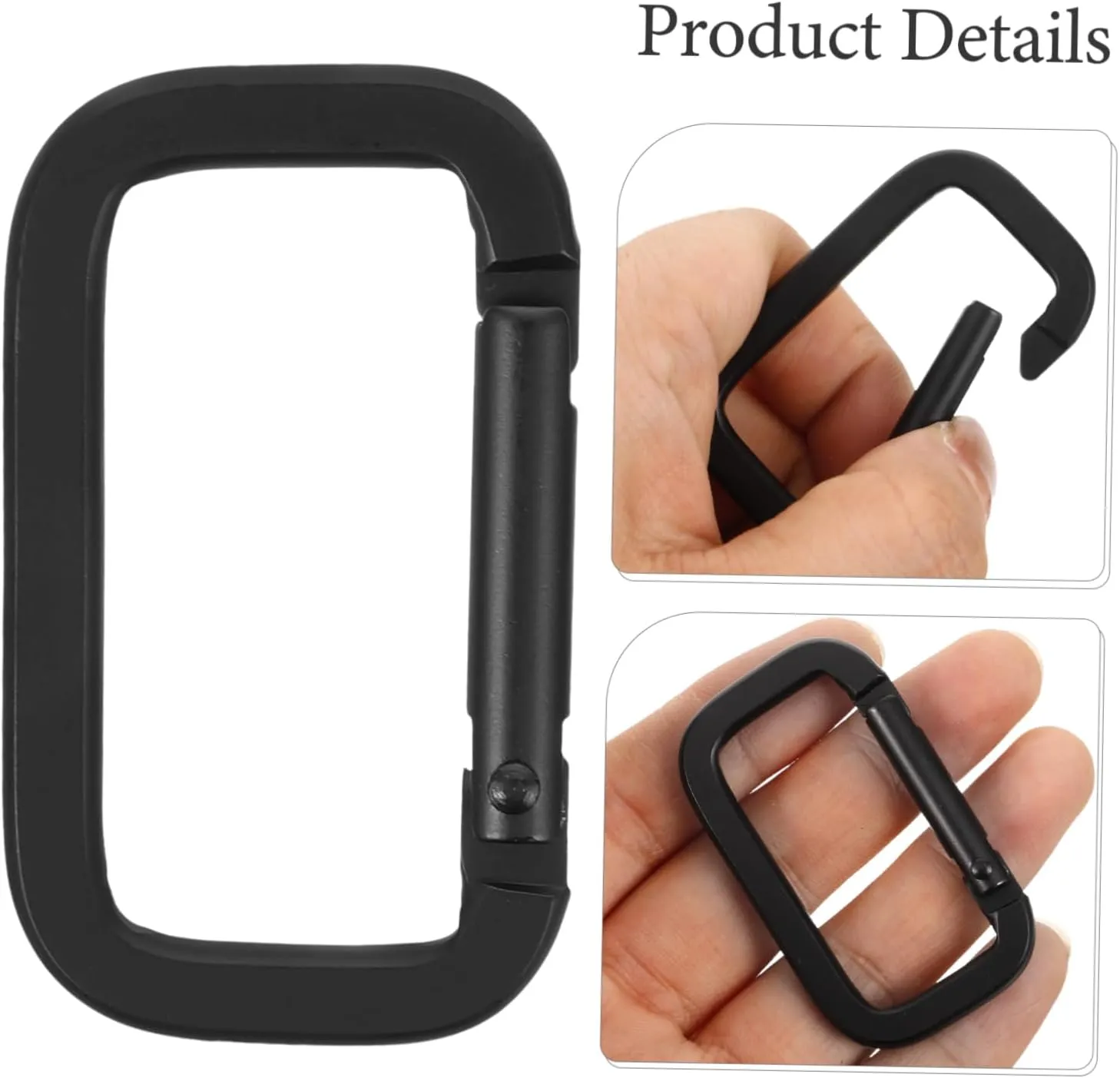 BESPORTBLE Carabiner Large Belt Buckle Water Jug Hook Webbing Belts Buckle Fire Starter Round Buckle Square Buckle