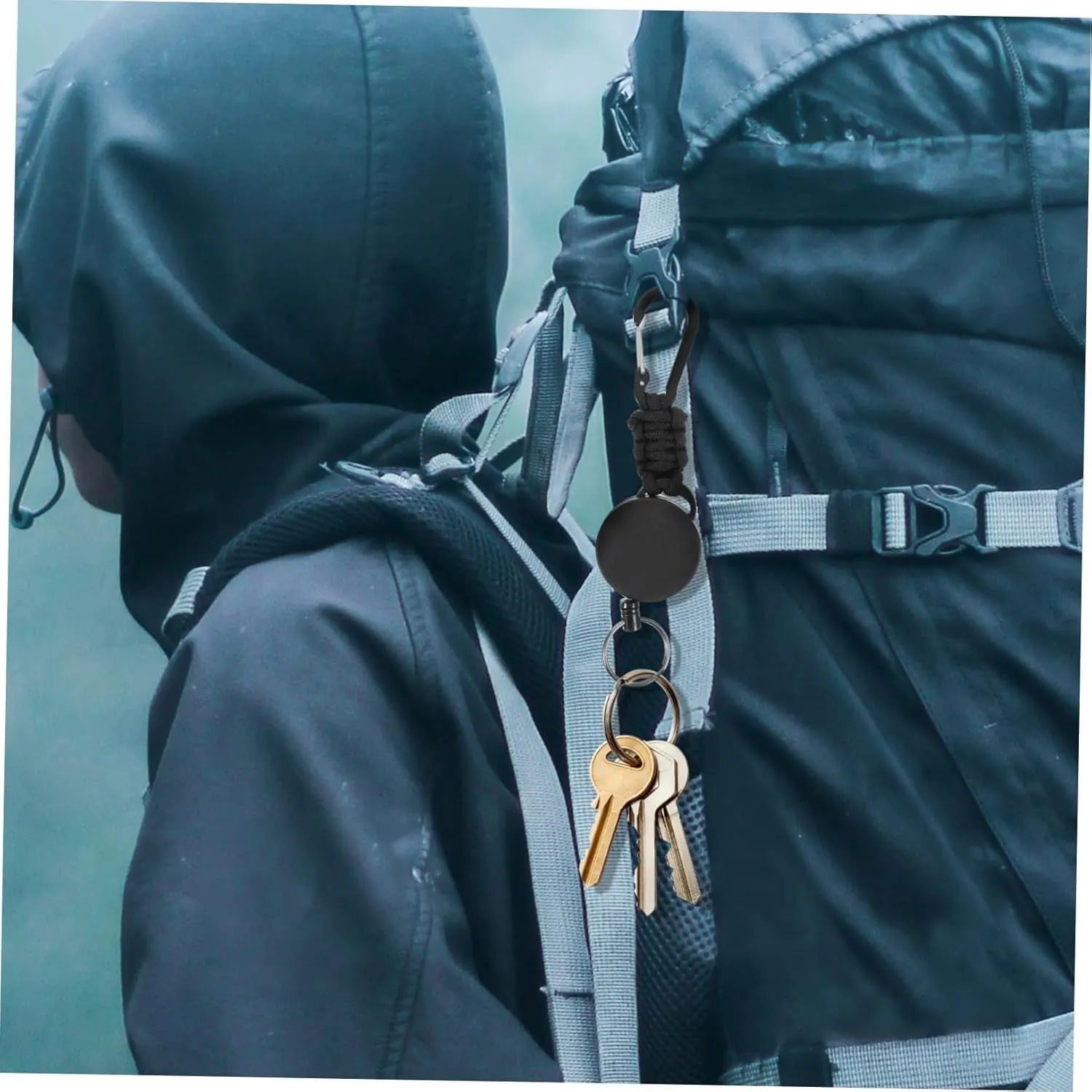 BESPORTBLE Easy-to-Pull Keychain Cute Keychain Key Chain Wire Key Rings Badge Reels Carabiners Keychain Heavy