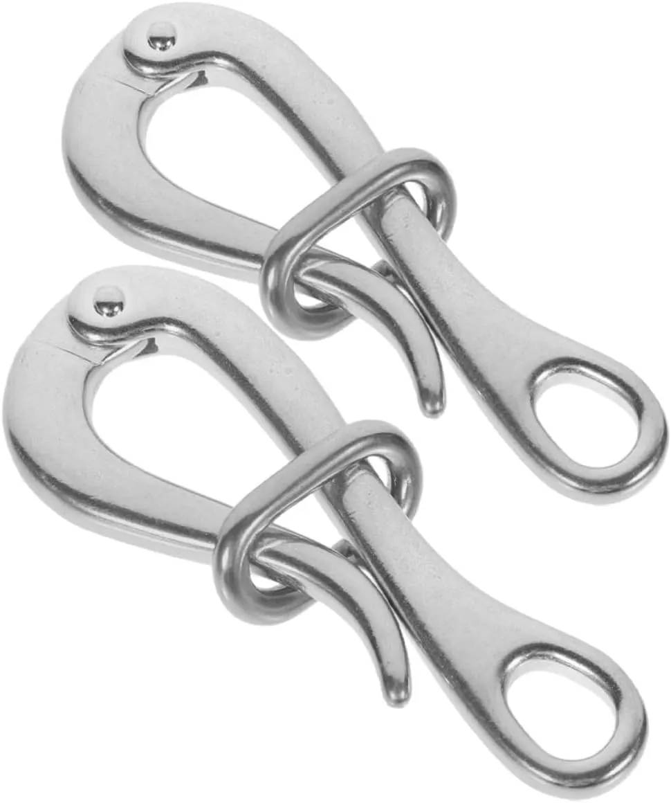 BESPORTBLE Quick Release Hook Chain Snap Carabiner Bungee Cord Over The Door Hanger Heavy Duty Marine Rope Launcher
