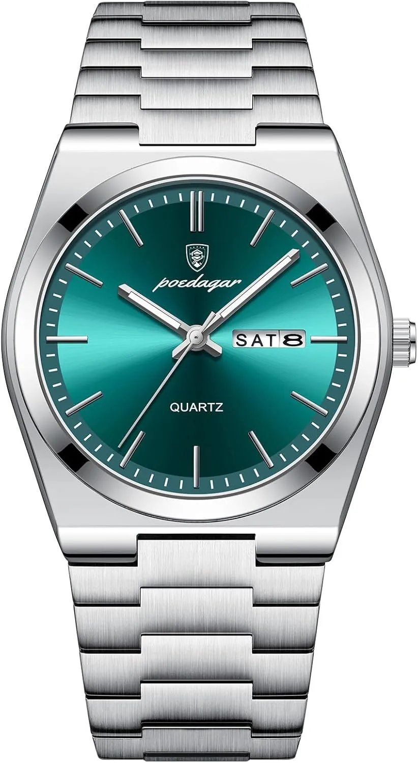 BESTKANG Classic Men Casual Stainless Steel Analog Quartz Waterproof Date Dress Men's Wrist Watches