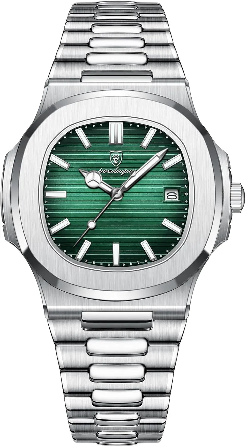 BESTKANG Men Quartz Movement Watch，Waterproof Luminous Men's Watch, Stainless Steel Strap Business Watches