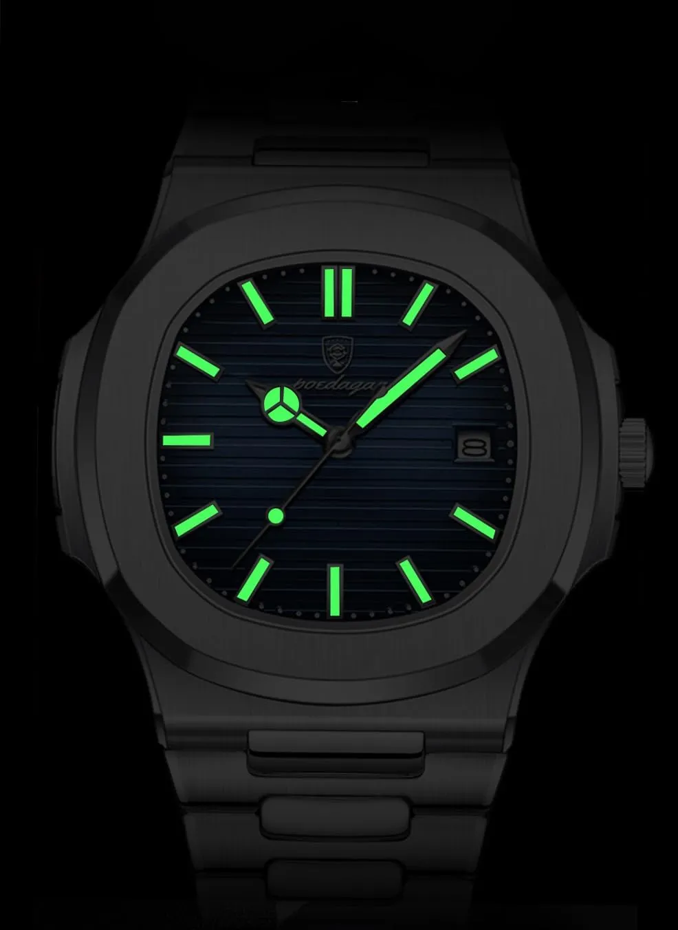 BESTKANG Men Quartz Movement Watch，Waterproof Luminous Men's Watch, Stainless Steel Strap Business Watches