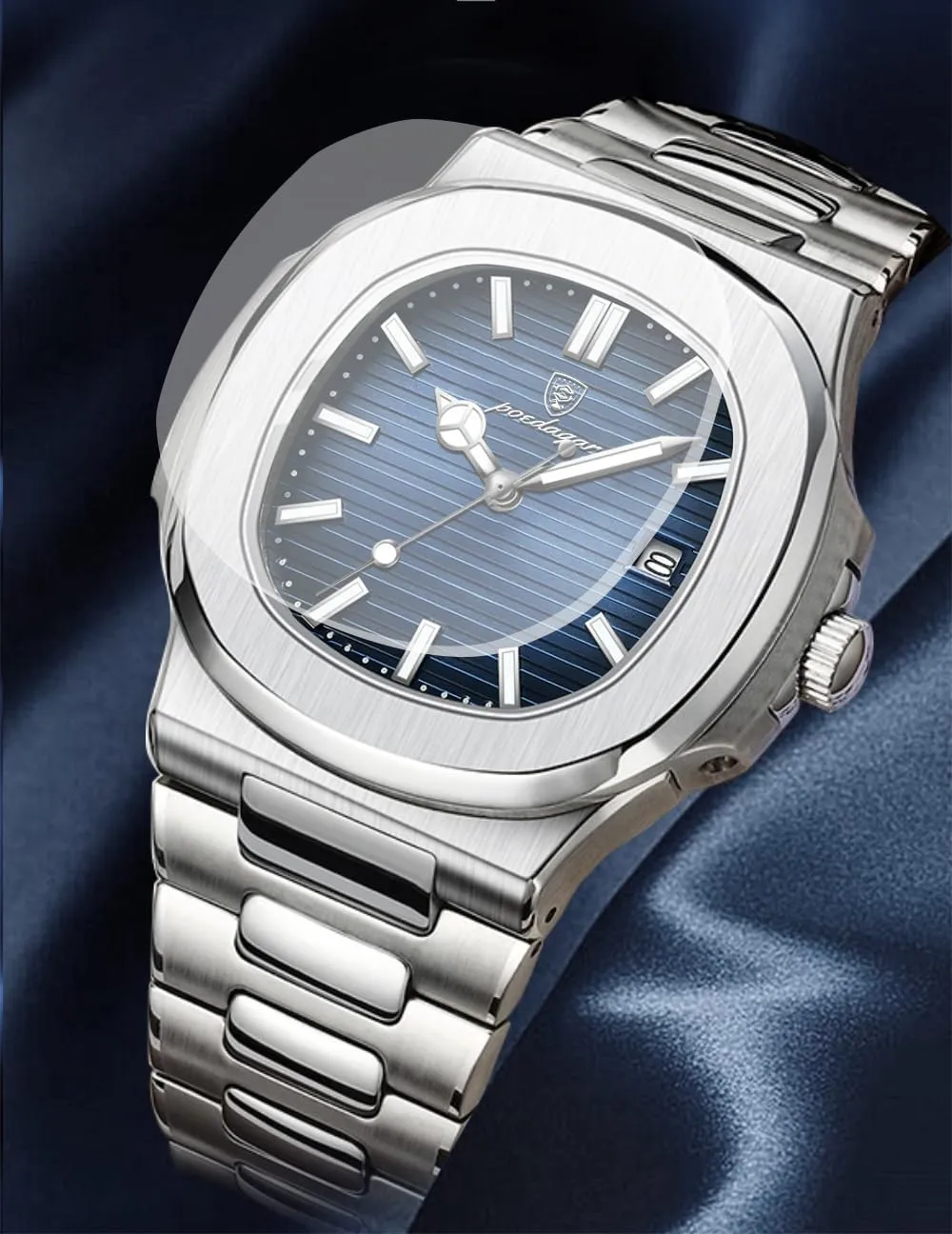 BESTKANG Men Quartz Movement Watch，Waterproof Luminous Men's Watch, Stainless Steel Strap Business Watches