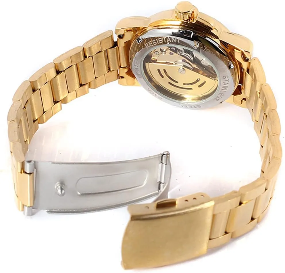 BESTKANG Women's Automatic-self-Wind Watch Ladies Luxury Fashion Stainless Steel Band Waterproof Skeleton Wrist Watch for Female