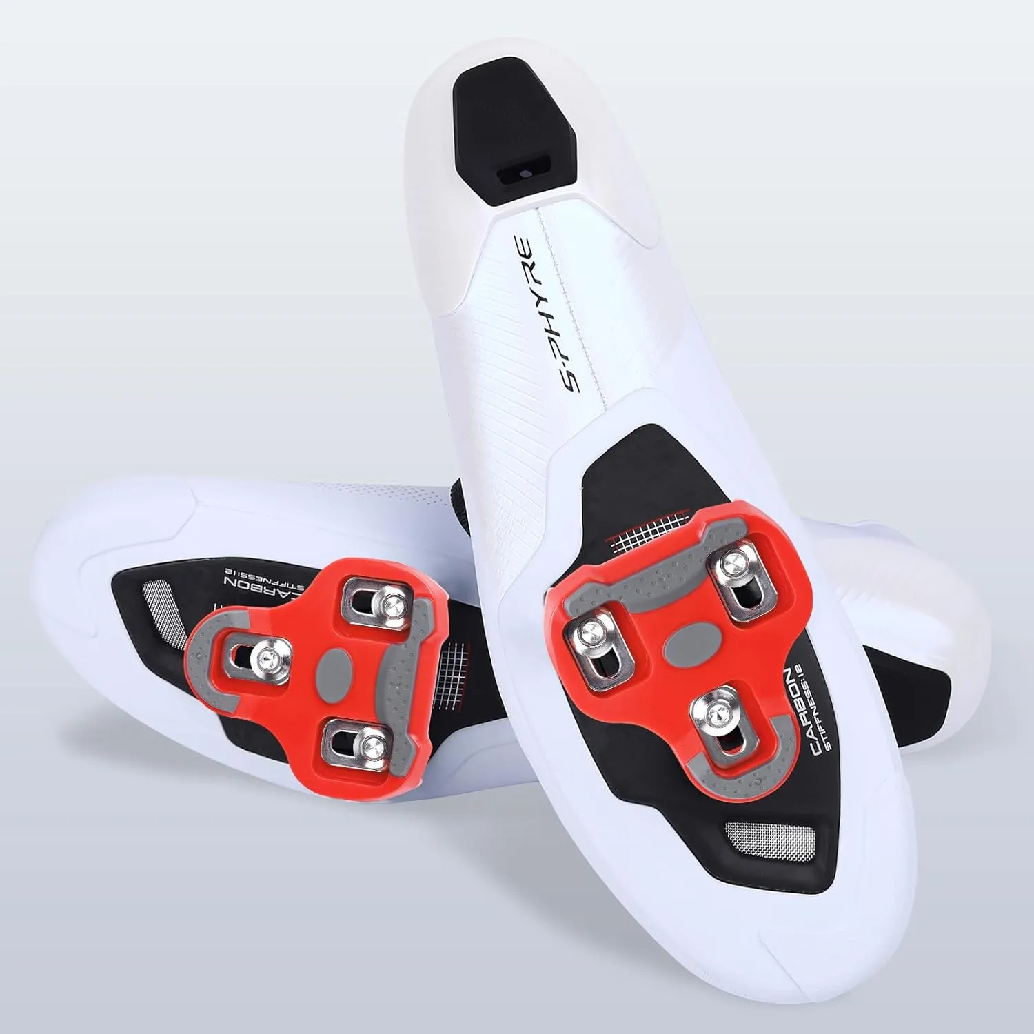 Bike Cleats Compatible with Look KEO Cleats for Indoor Peloton Outdoor Cycling Road & Bicycle Clips Clipless Spinning Cycle Shoes.Top Power Transfer, Customizable Stability