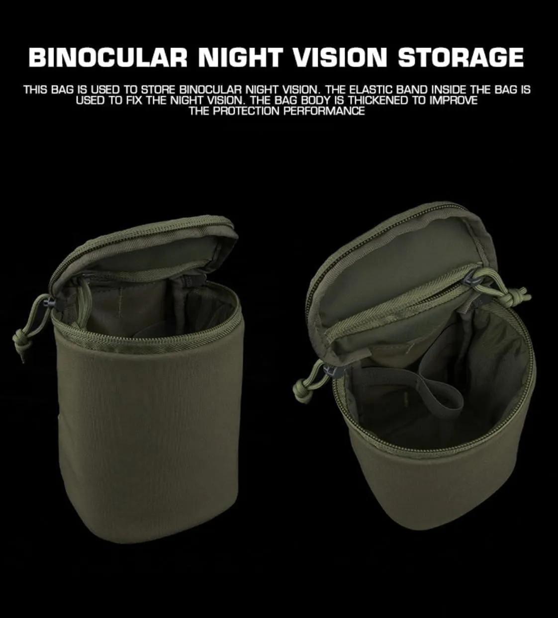 Binocular Night Vision Goggles Bag N.VG Soft Padded Storage Bag Waist Molle Pouch (CP)