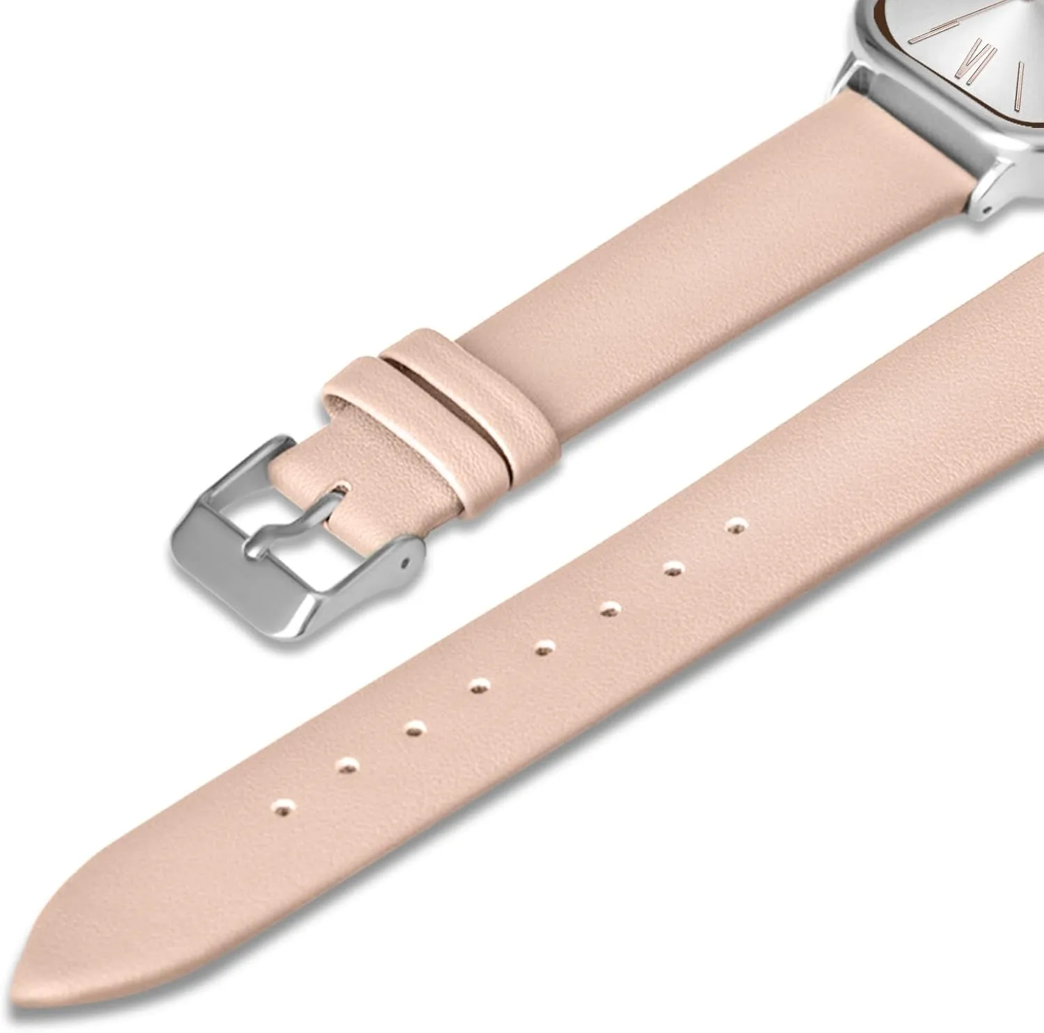 Bisley Square Watch for Women Leather Strap Easy to Read Waterproof Watch