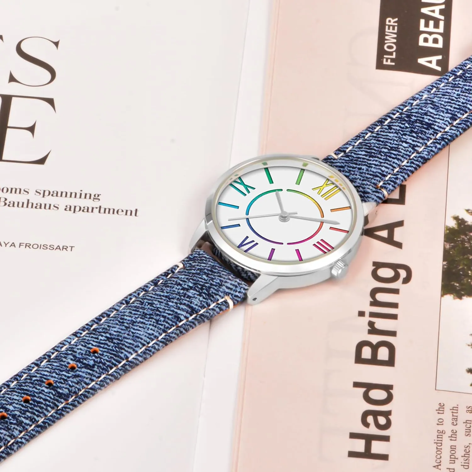 Bisley Women Watch Colorful Dial Easy to Read Waterproof Watch