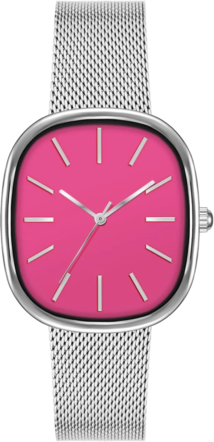 Bisley Women's Watch Stainless Steel Mesh Watch Easy to Read Analog Watch Waterproof Watch