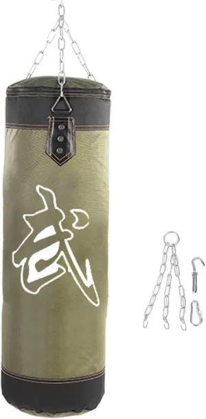 Bnineteenteam Heavy Punching Bag,Training Boxing Bag with Chain for Adults Men Women(Empty)