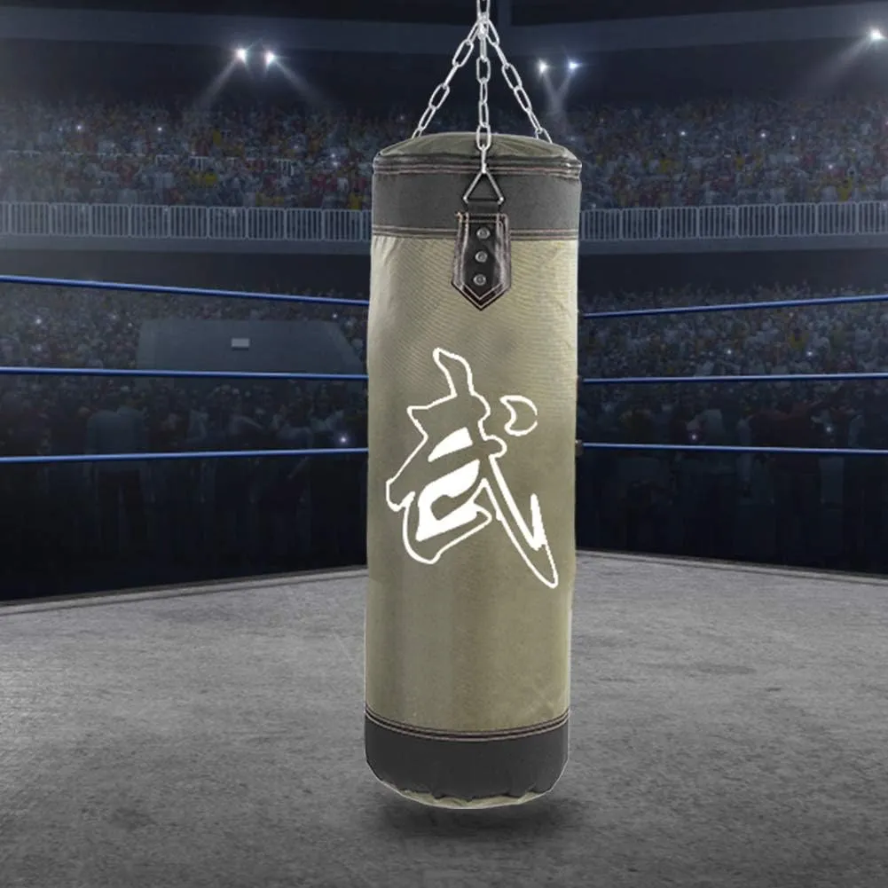 Bnineteenteam Heavy Punching Bag,Training Boxing Bag with Chain for Adults Men Women(Empty)