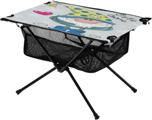 Bolaz Outdoor Folding Portable Picnic Camping Table-Cute Gnome 6,Storage Mesh for Camping Gear Accessories, Hiking, Mountaineering, Outdoor Travel