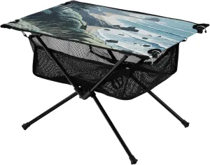 Bolaz Outdoor Folding Portable Picnic Camping Table-Sea Wave6,Storage Mesh for Camping Gear Accessories, Hiking, Mountaineering, Outdoor Travel