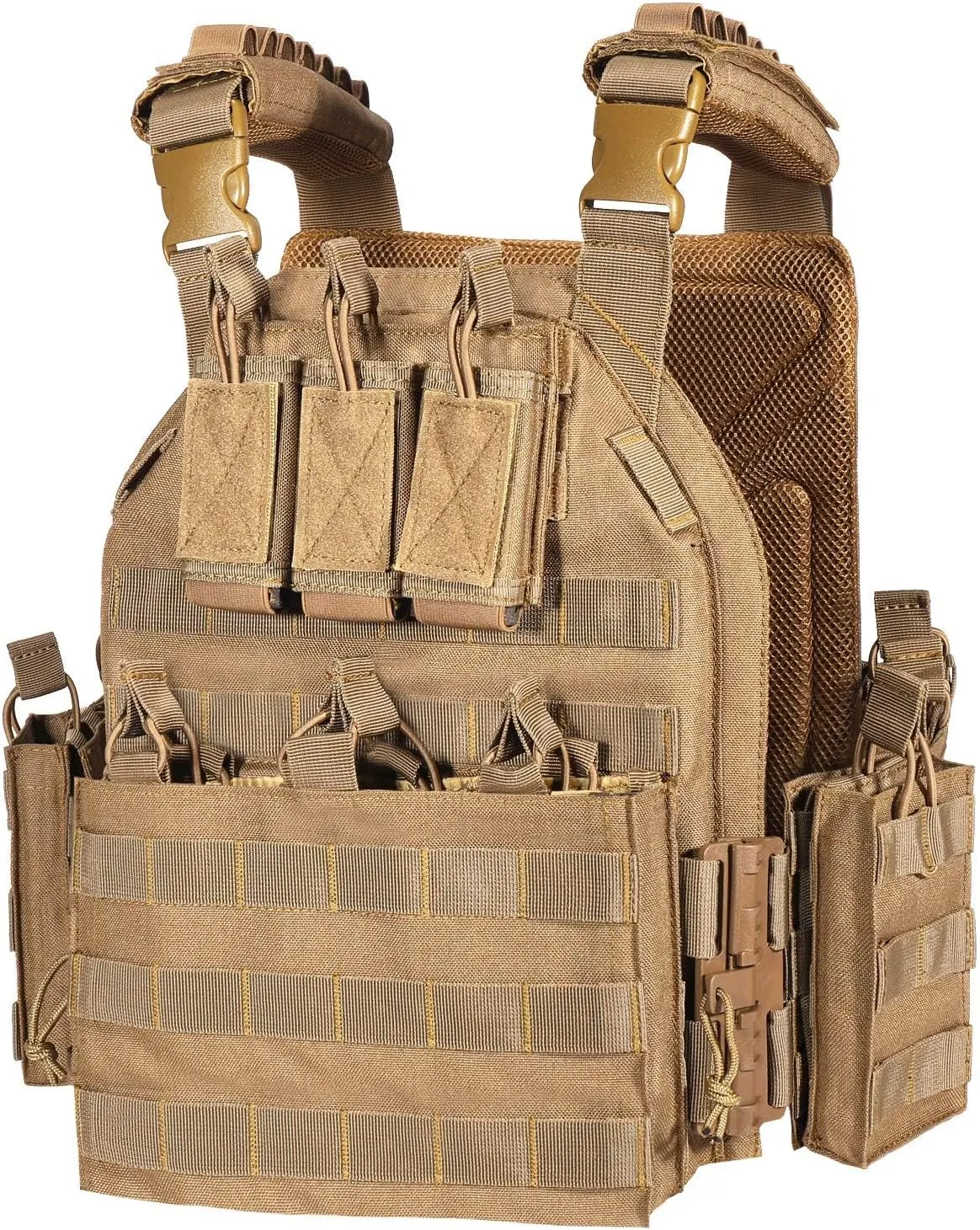 BOMTURN 1000D Tactical Vest for Men Quick Release Modular Vest Adjustable Vest Outdoor