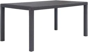 Brown Outdoor Table, Dining, Camping, Furniture, Portable, Kitchen Garden Table - 59.1 x 35.4 x 28.3 Inch